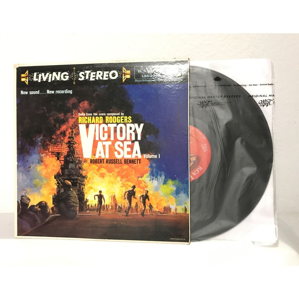 VICTORY AT SEA Vol. 1 Vinyl LP LSC-2335 1959 Shaded Dog Washed W/ New Sleeve